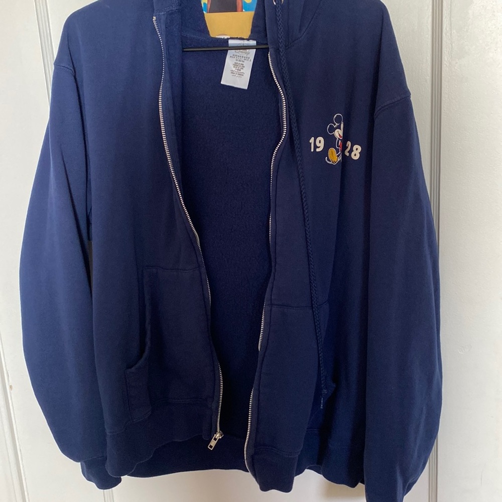 Disneyland navy blue Mickey Mouse zip-up
